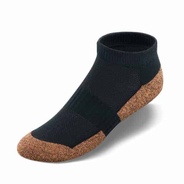 Apex copper diabetic socks no-show black