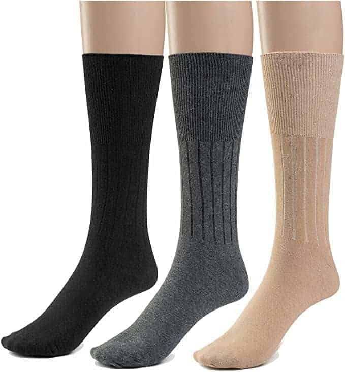 Silky Toes mens diabetic dress socks cotton
