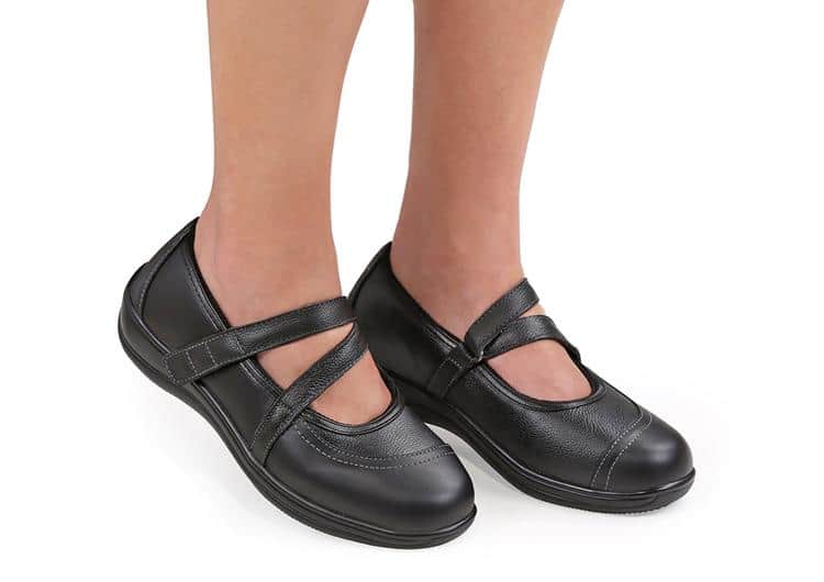 Orthofeet celina black dress shoes for women